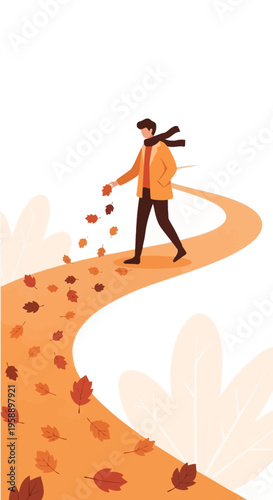 Autumn Stroll Crisp Air And Falling Leaves Scenic Path