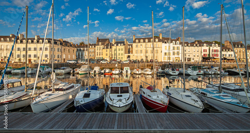 Vannes Marina Boats Reflections Waterfront Buildings Brittany France