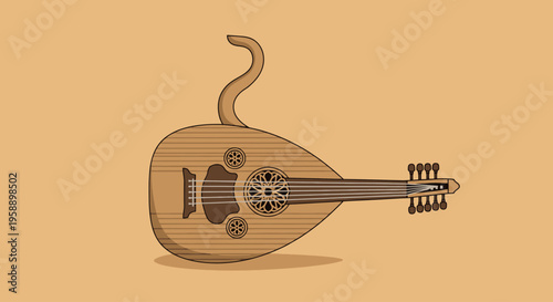 Oud instrument traditional middle eastern stringed musical instrument