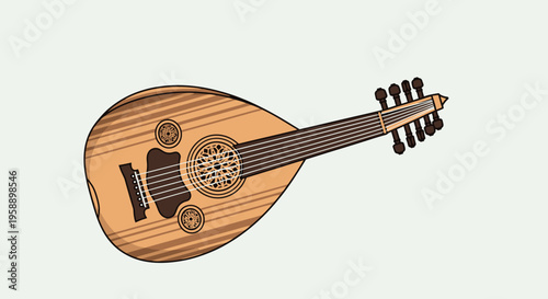 Mandolin Instrument Illustration