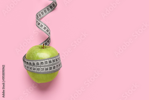Fresh apple with white meas...