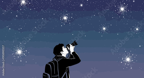 Capturing Cosmic Wonders Under A Starry Night Sky With A Dedicated Photographer