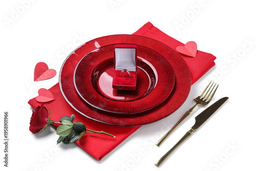 Table setting for Valentine...
