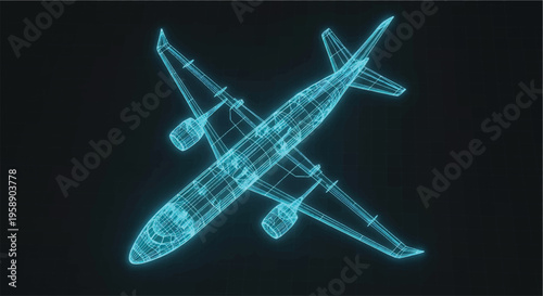 Aeroplane Blueprint Design – Aviation Vehicle CAD Engineering Technical Drawing