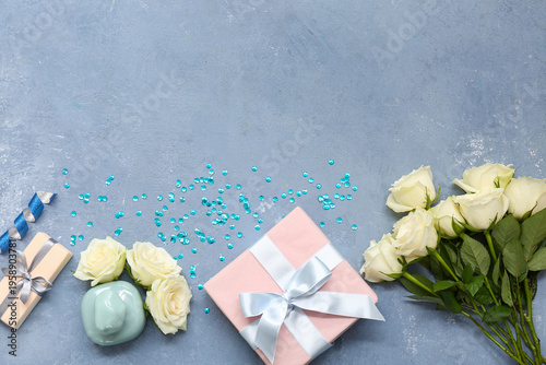 Composition with gift box, ...
