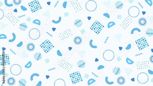 レトロポップでかわいいパターン、背景素材