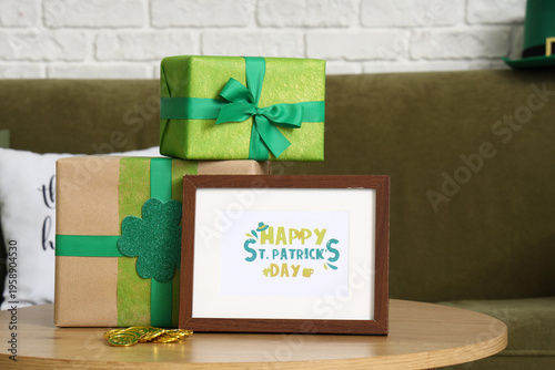 Gift boxes with coins and p...