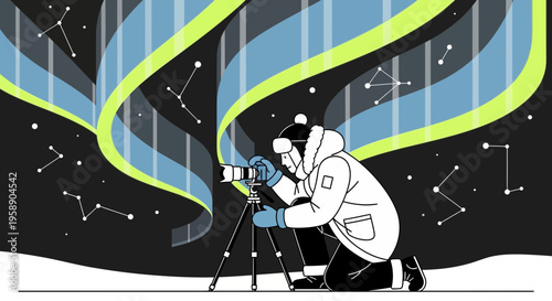 Capturing The Celestial Dance Of The Aurora Borealis Under Starry Skies