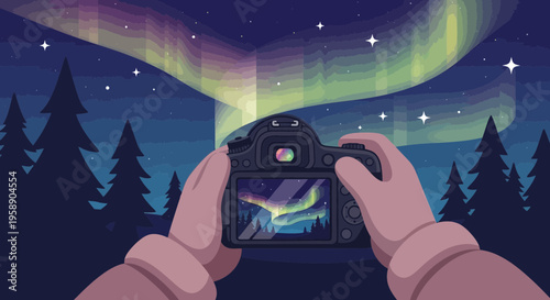 Capturing The Celestial Dance Of The Northern Lights In The Wilderness