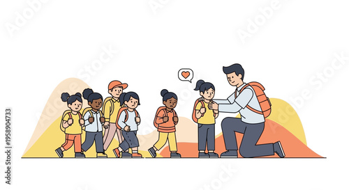 Caring Teacher Supports Sad Student School Trip Guidance