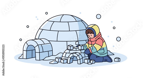 Child Building Igloo Snow Fort Winter Fun And Activities