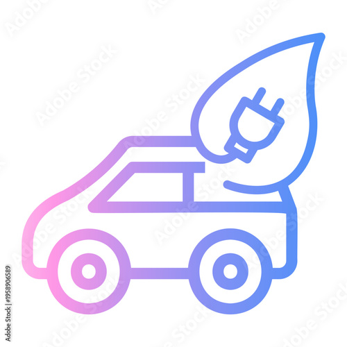 transport Line Gradient Icon