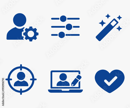 Konstfotografi A set of Personalization icons focuses on simplicity, elegance, and ease of recognition