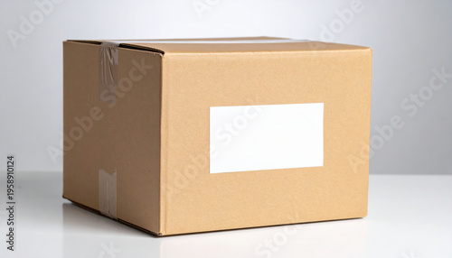Cardboard box parcel shipping delivery package blank label tech startups fear layoffs as parcel shipping volume drop global