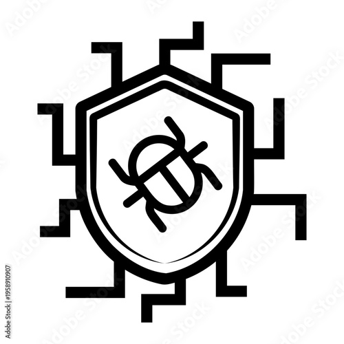 cyber threat detection Line Icon