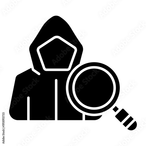 cyber crime Solid icon