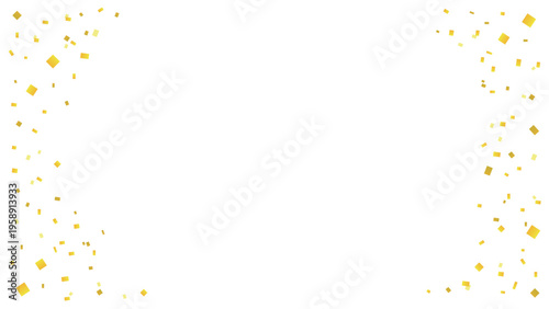 和風背景と金箔が左右に舞うシンプルな背景透過フレームベクター素材