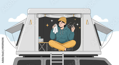 Cozy Rooftop Tent Camping Adventure And Relaxation