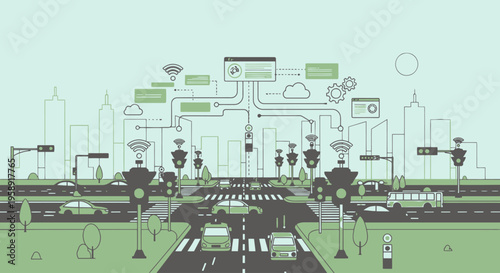 Smart city traffic management system with connected vehicles
