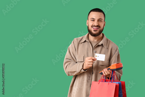 Young man with payment term...