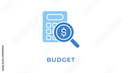 Budget vector icon isolated on white background