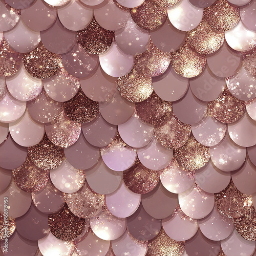 Soft rose gold sequin overlay pattern with glitter and sparkle effect creating luxurious and elegant texture perfect for festive or glamorous design projects