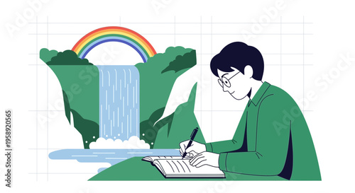 Creative Inspiration Unfolding In Nature's Serene Vista