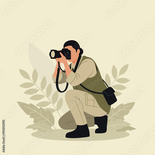 Creative Photographer Capturing Nature's Beauty In A Serene Environment