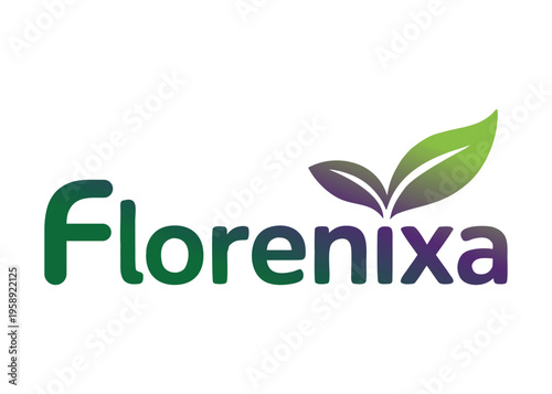 Florenixa Brand Logo with Green Leaves