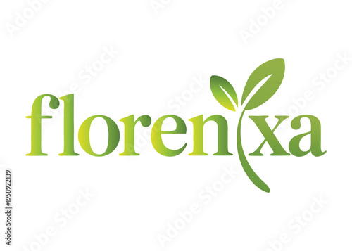 Florenxa logo with green leaf design