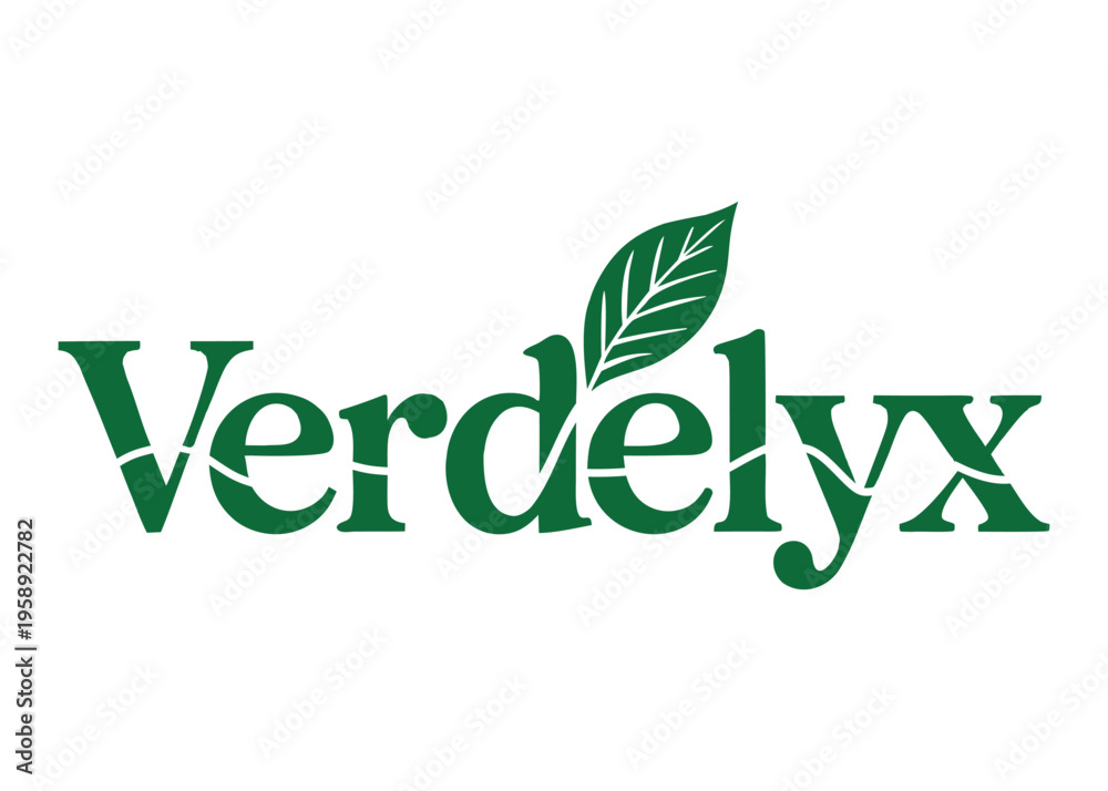 Fototapeta premium Clean Natural Green Logo for Organic and Eco-Friendly Business