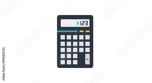 Calculator icon showcasing numeric display for mathematical calculations and business concepts