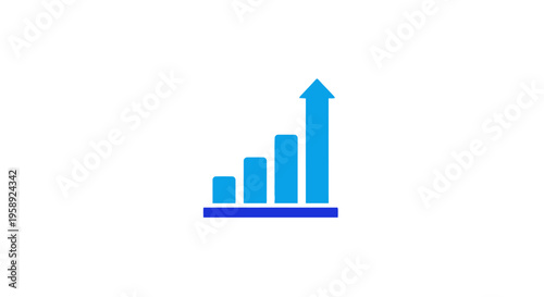 Graphic illustration of a rising bar graph, symbolizing growth and success in business