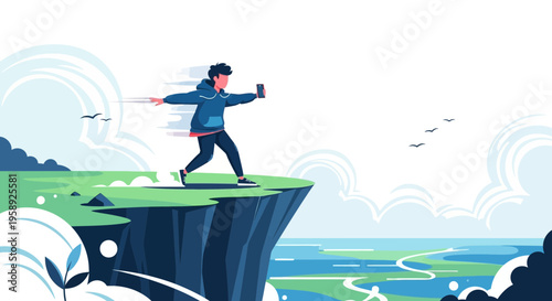 Daring Adventurer Captures Epic Selfie Atop Dramatic Cliff Edge