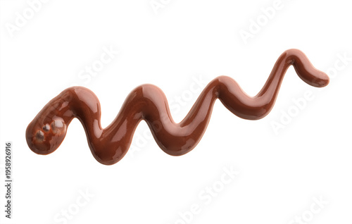 Swirl of sweet chocolate on...