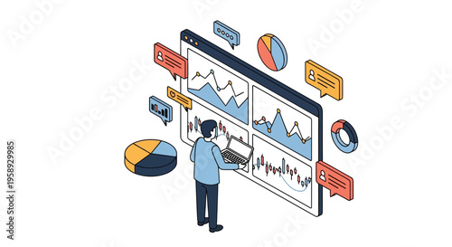 A Man Uses App To View Stock Price On Screen For Fast Cash Rich Gain