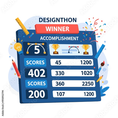 Designthon Winner Accomplishment Recognition Chart