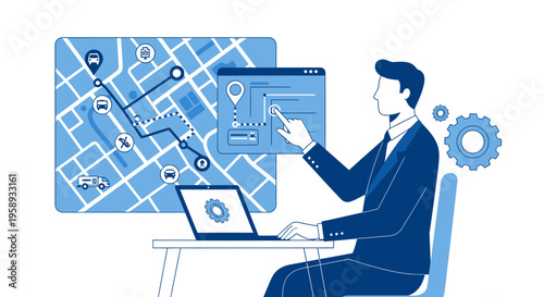 Digital Logistics Planning And Route Optimization Technology For Business