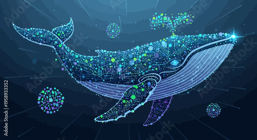 Digital Ocean Dweller A Cybernetic Whale Navigates The Blue Abyss