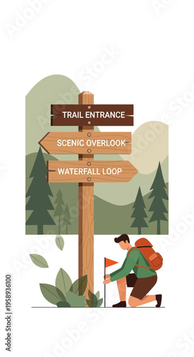 Discover Scenic Adventures Awaiting at the Trailhead Marker
