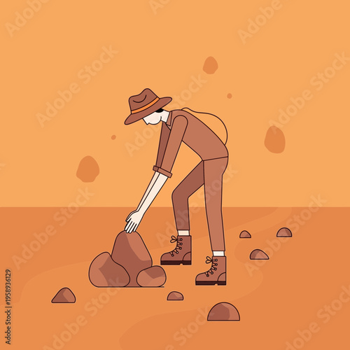 Discovering Ancient Artifacts In A Desert Landscape Exploration Adventure