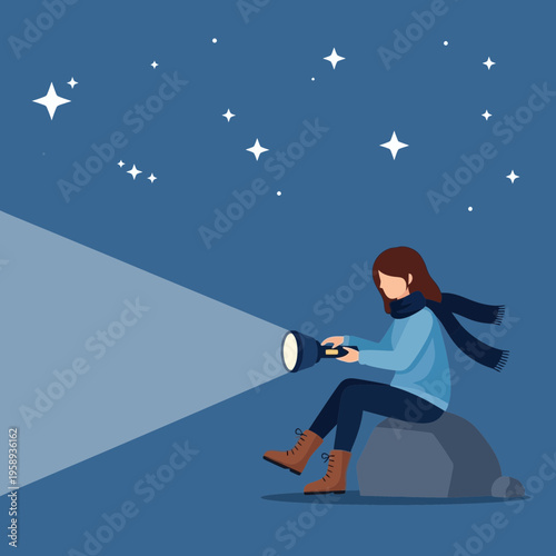 Discovering Celestial Wonders Under Starry Night Sky