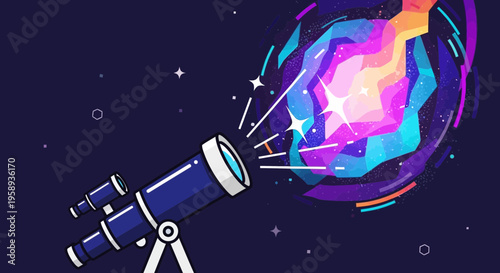 Discovering Cosmic Wonders Through A Vibrant Telescope Lens