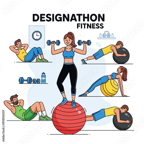 Diverse Group Achieving Fitness Goals Through Dynamic Exercises