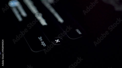 Text Messaging, Black mobile phone screen notifies new message.