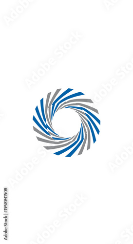 Abstract Blue Gray Swirl Design Represents Flow and Energy
