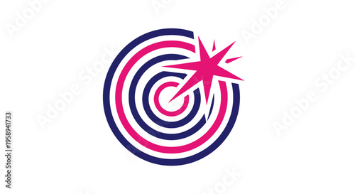 Abstract Circular Burst Design For Branding