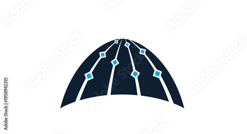 Abstract Digital Network Globe Connection Concept Art