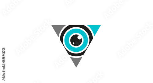Abstract Eye Camera Lens Logo Design Geometric Abstract Visual Focus