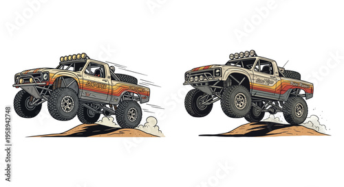 Big wheels truck off road vehicle.